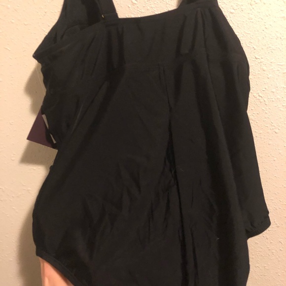 NWT black swimsuit with sheer inserts - Picture 4 of 4